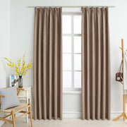 Gordijnen verduisterend 2 st 140x225 cm taupe