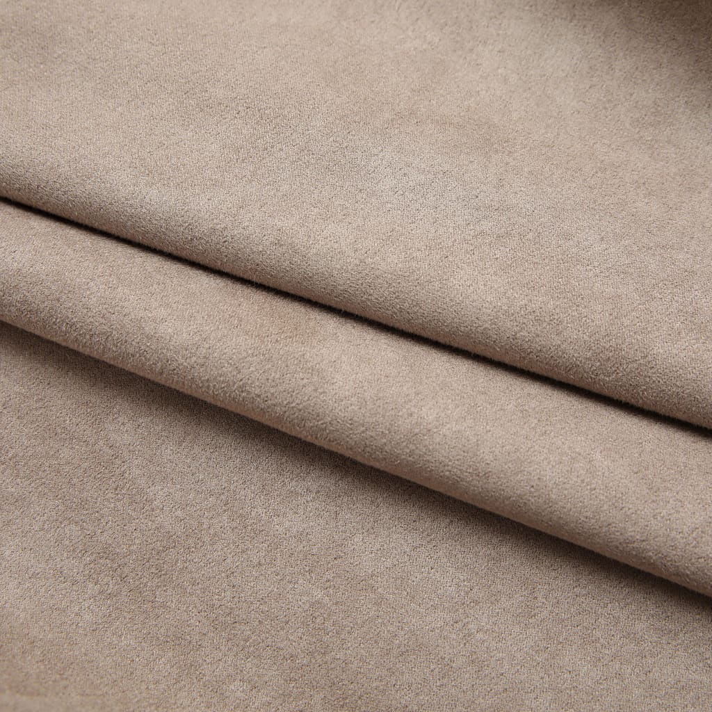 Gordijnen Verduisterend Met Haken 140 x 245 cm Taupe