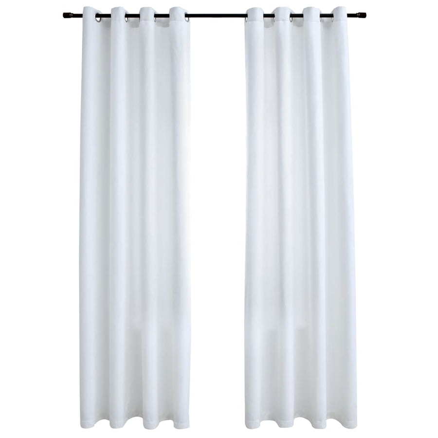 Gordijnen Verduisterend Met Ringen 2 140 x 225 cm Gebroken wit