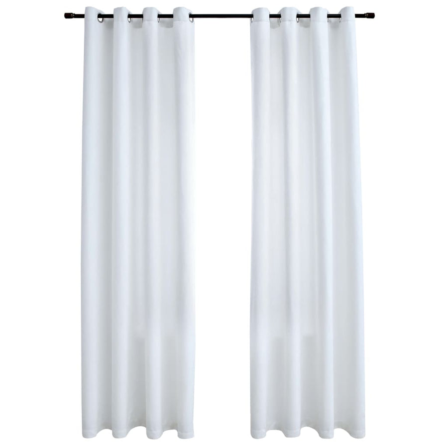 Gordijnen Verduisterend Met Ringen 2 140 x 245 cm Gebroken wit