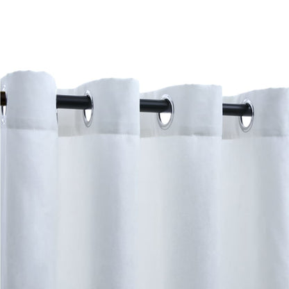 Gordijnen Verduisterend Met Ringen 2 140 x 245 cm Gebroken wit