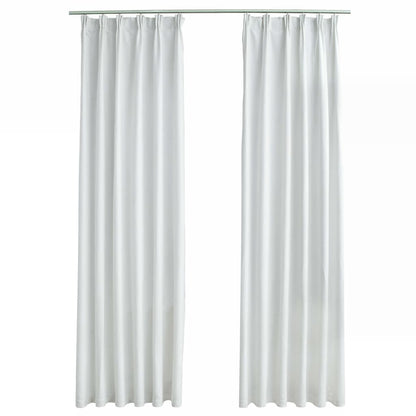 Gordijnen Verduisterend Met Haken 140 x 225 cm Gebroken wit