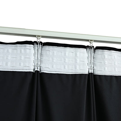 Gordijnen Verduisterend Met Haken Fluweel 140 x 175 cm Zwart
