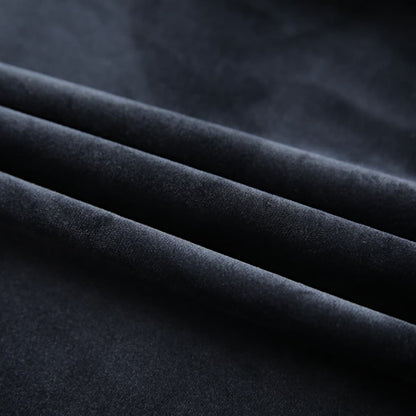 Gordijnen Verduisterend Met Haken Fluweel 140 x 245 cm Zwart