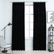 Verduisterende gordijnen 2 st 140x245 cm zwart fluweel