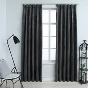 Verduisterende gordijnen 2 st 140x175 cm fluweel antraciet