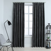 Verduisterende gordijnen 2 st 140x245 cm fluweel antraciet