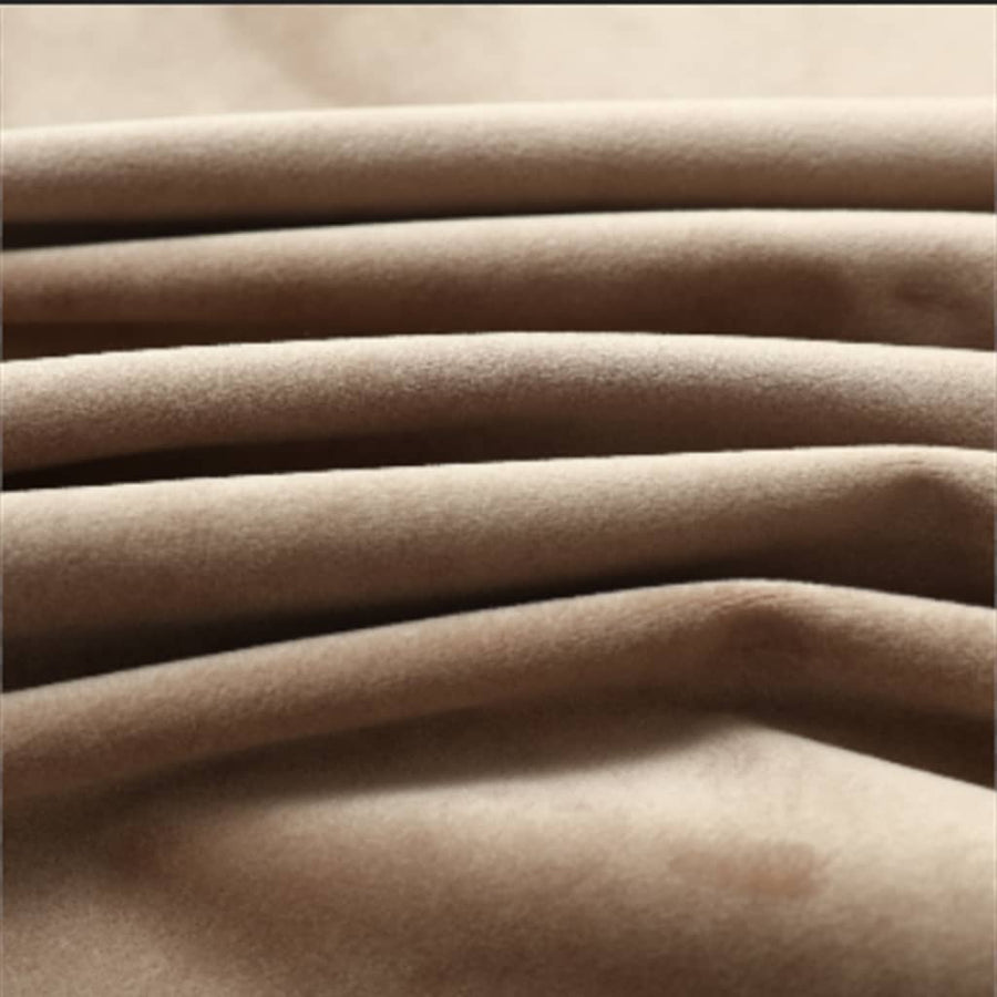 Gordijn Verduisterend Met Ringen Fluweel 140 x 245 cm Beige