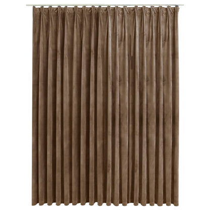 Gordijn Verduisterend Met Haken 290X245 Cm Fluweel Beige