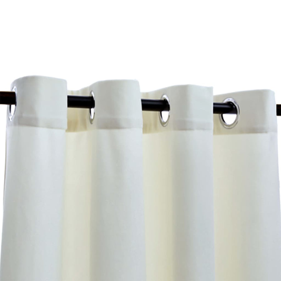 Gordijn Verduisterend Met Ringen Fluweel 140 x 175 cm Crème