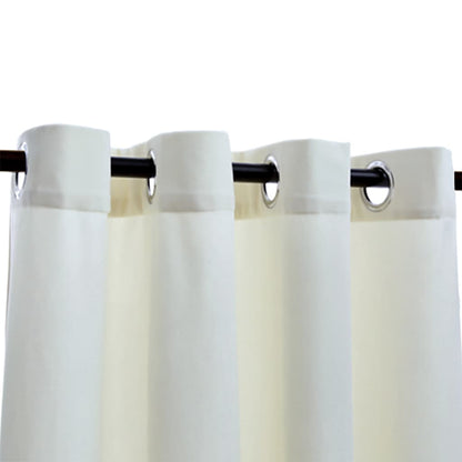 Gordijn Verduisterend Met Ringen Fluweel 140 x 245 cm Crème