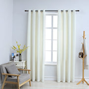 Gordijn verduisterend 2 st 140x245 cm fluweel crème