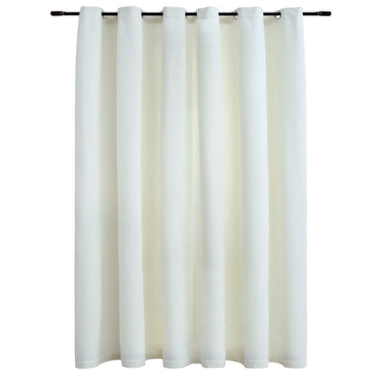 Gordijn Verduisterend Met Ringen 290X245 Cm Fluweel Crème