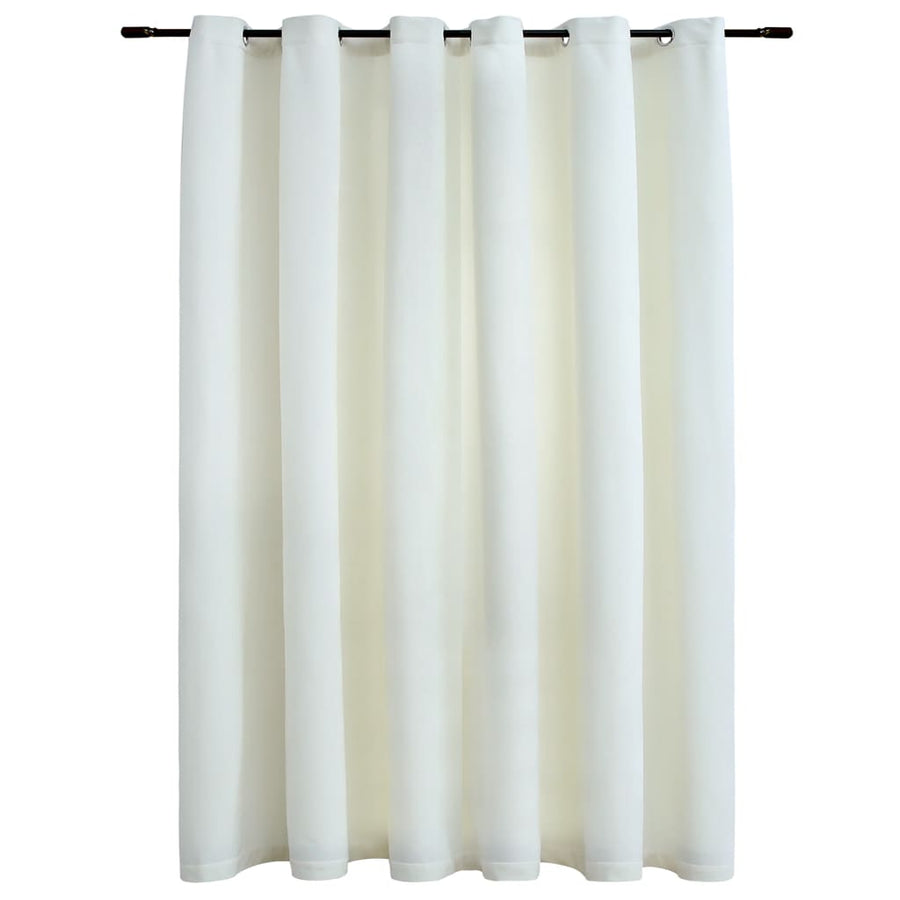Gordijn Verduisterend Met Ringen 290X245 Cm Fluweel Crème