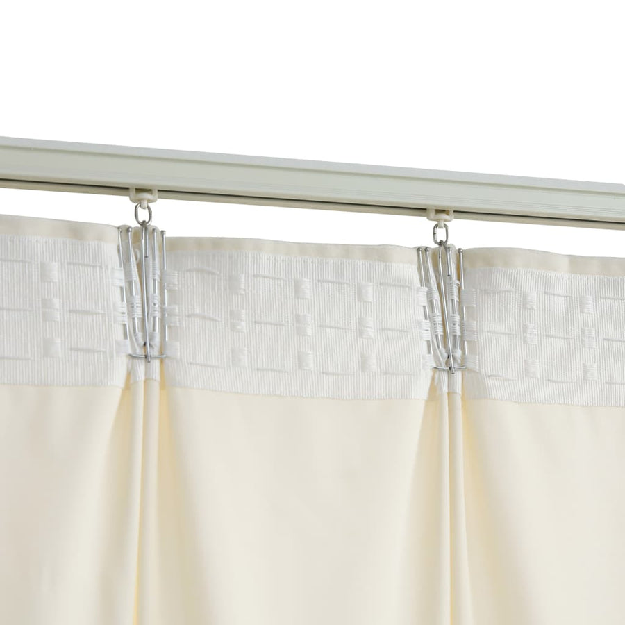 Gordijnen Verduisterend Met Haken Fluweel 140 x 175 cm Crème