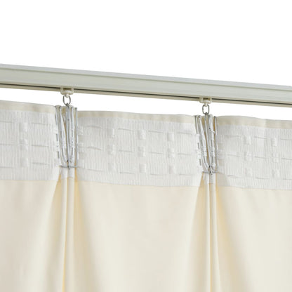Gordijnen Verduisterend Met Haken Fluweel 140 x 225 cm Crème