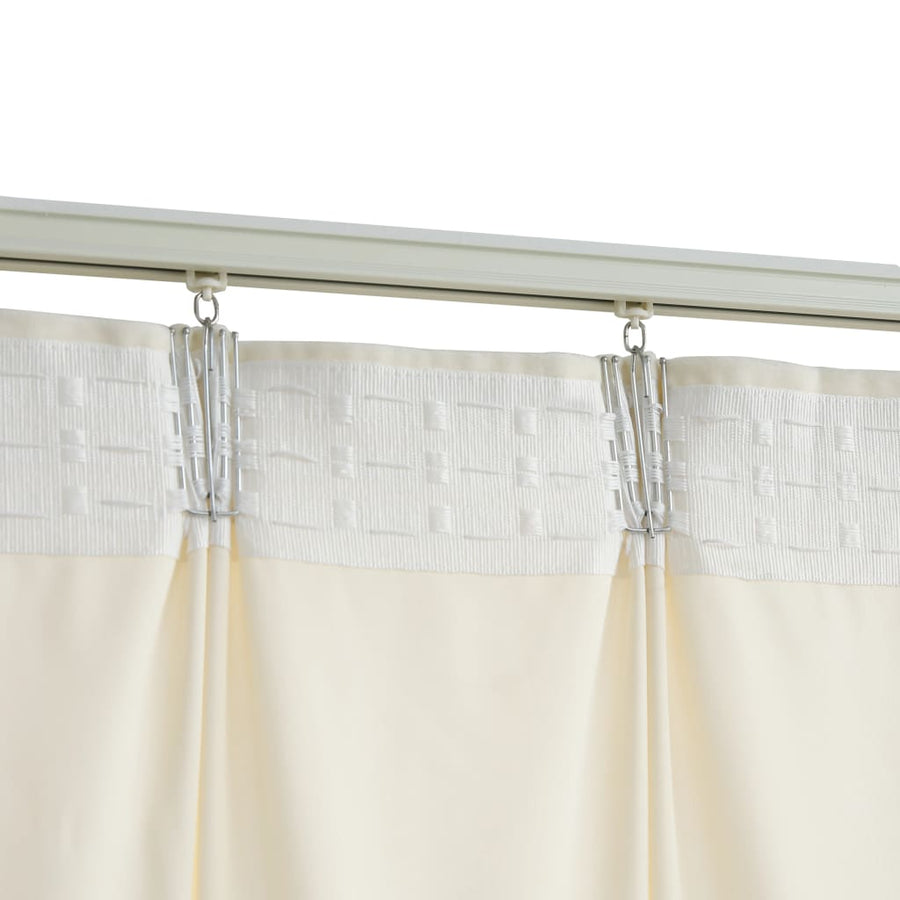 Gordijnen Verduisterend Met Haken Fluweel 140 x 225 cm Crème