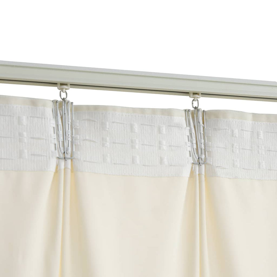 Gordijnen Verduisterend Met Haken Fluweel 140 x 245 cm Crème