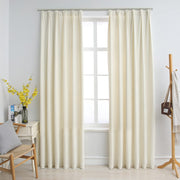 Verduisterende gordijnen 2 st 140x245 cm fluweel crème