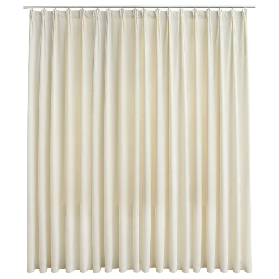 Gordijn Verduisterend Met Haken 290X245 Cm Fluweel Crème