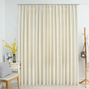 Gordijn verduisterend 290x245 cm fluweel crème