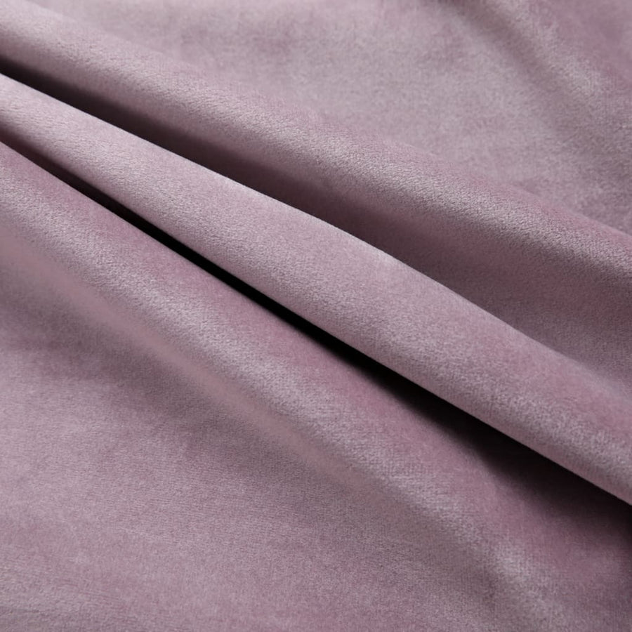 Gordijnen Verduisterend Met Ringen Fluweel Roze 140 x 245 cm Antiekroze