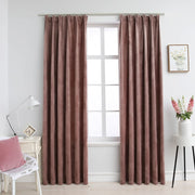 Verduisterende gordijnen 2 st 140x225 cm fluweel roze