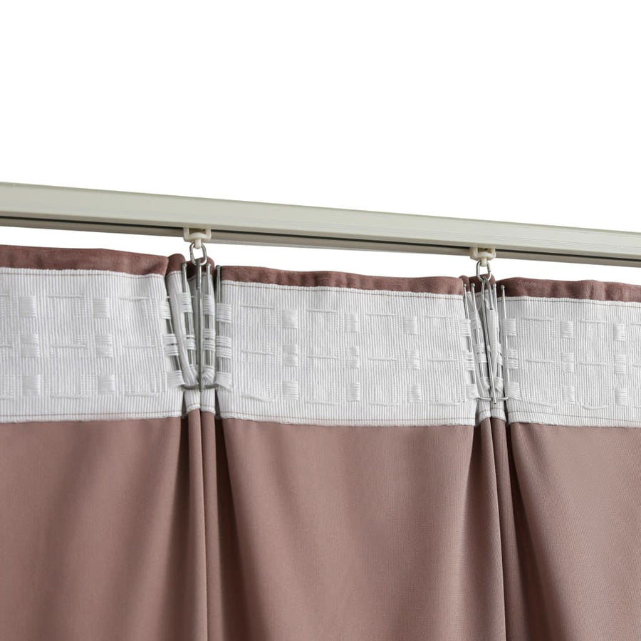 Gordijnen Verduisterend Met Haken 140X45 Cm Fluweel Roze 140 x 245cm Antiekroze