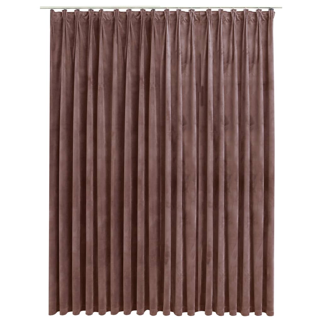 Gordijn Verduisterend Met Haken 290X245 Cm Fluweel Antiekroze