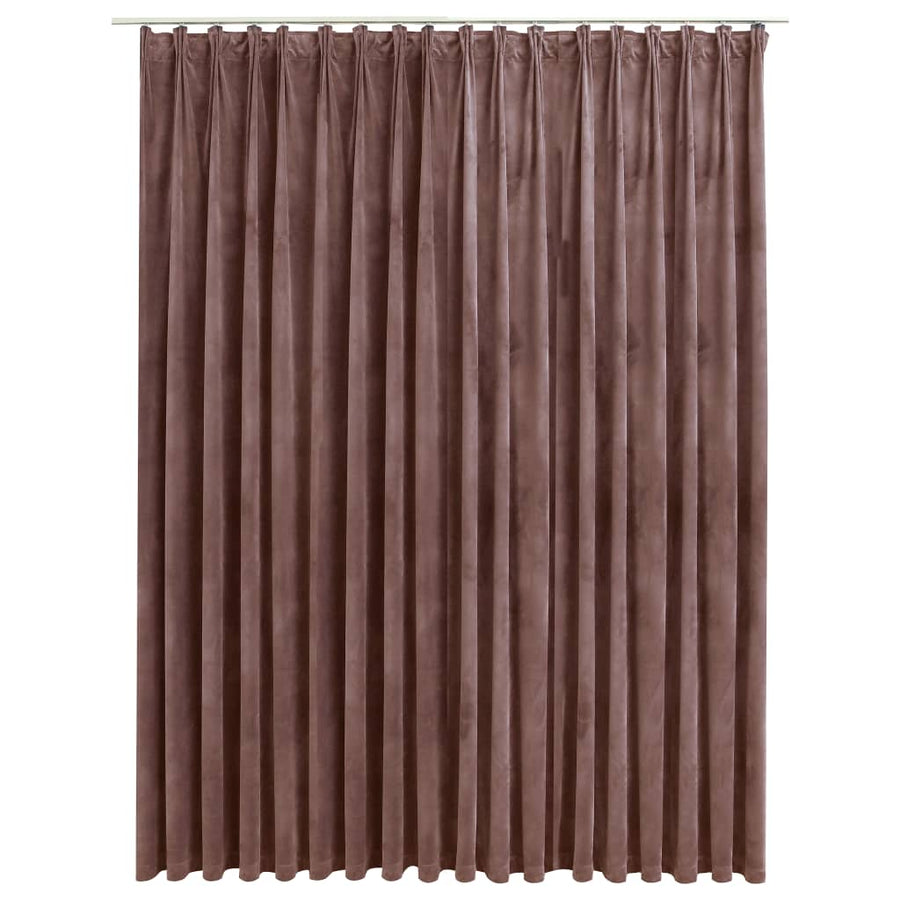 Gordijn Verduisterend Met Haken 290X245 Cm Fluweel Antiekroze