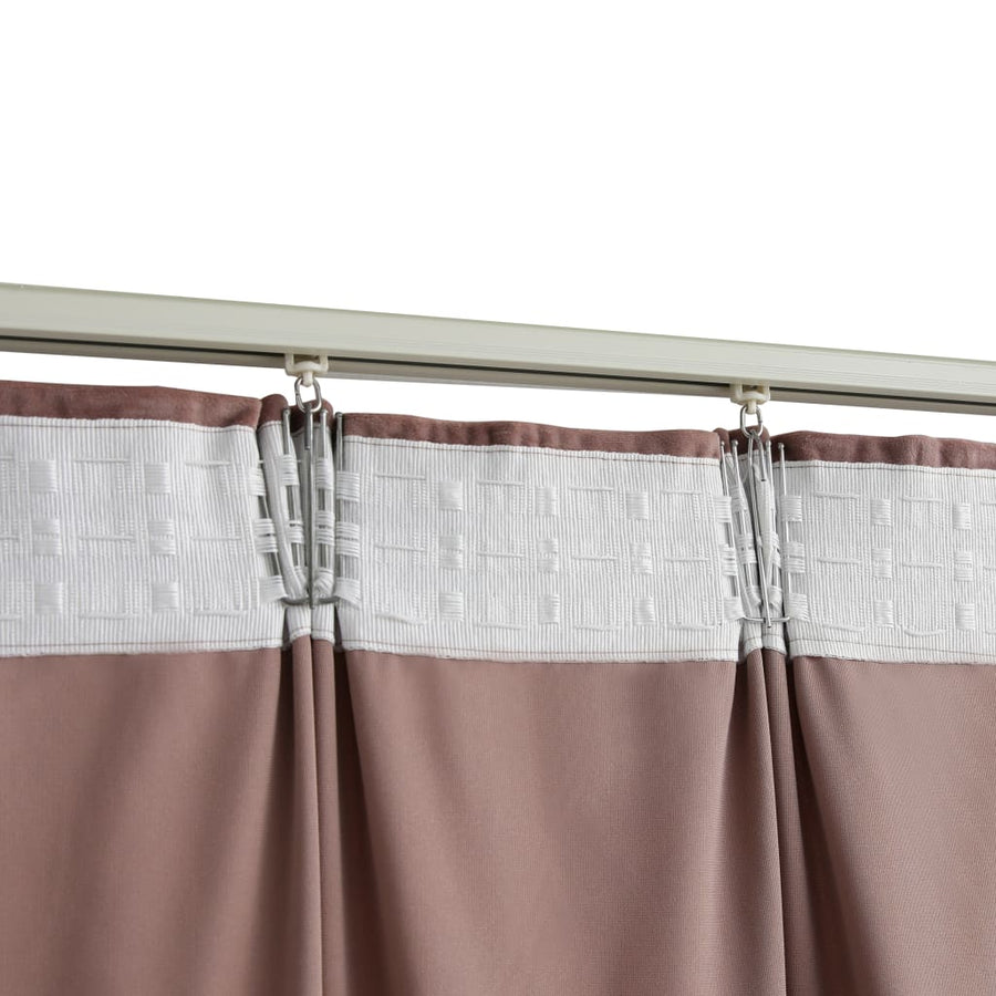 Gordijn Verduisterend Met Haken 290X245 Cm Fluweel Antiekroze