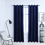 Gordijn verduisterend 2 st 140x225 cm fluweel blauw