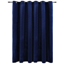 Gordijn Verduisterend Met Ringen 290X245 Cm Fluweel Blauw Donkerblauw