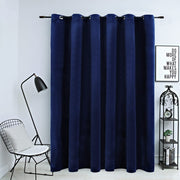Gordijn verduisterend 290x245 cm fluweel blauw