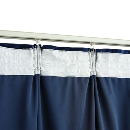 Gordijnen Verduisterend Met Haken Fluweel Blauw 140 x 175 cm Donkerblauw