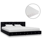 Bed met matras 180x200 cm zwart fluweel