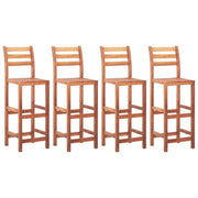 Bar stools 4 pcs solid acacia wood
