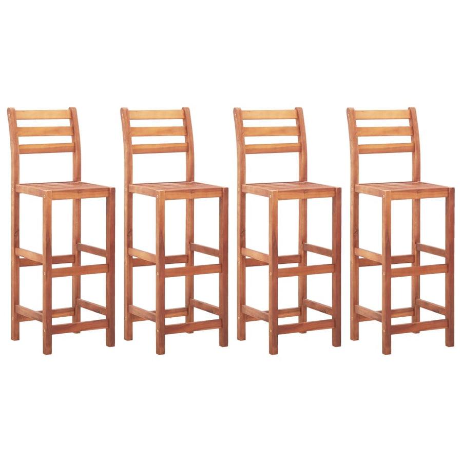 Barstoelen Massief Acaciahout 4 Bruin