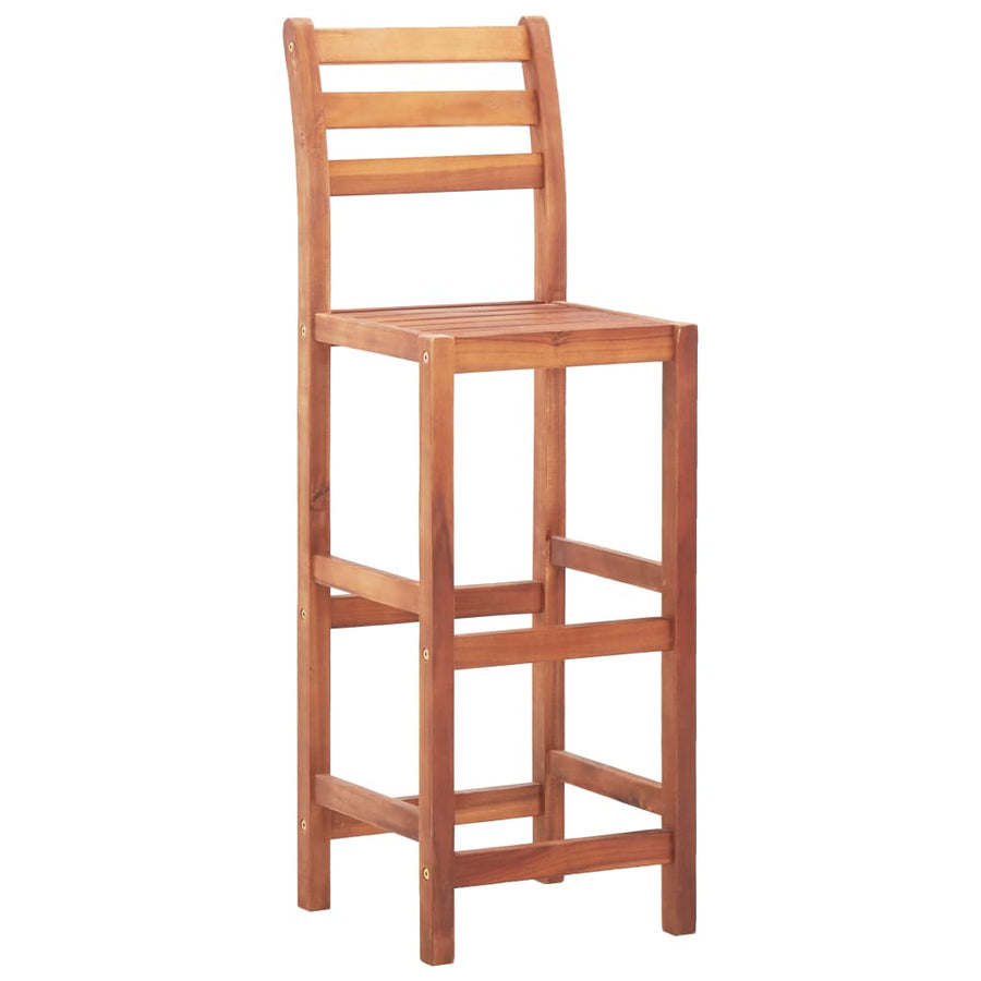 Barstoelen Massief Acaciahout 4 Bruin