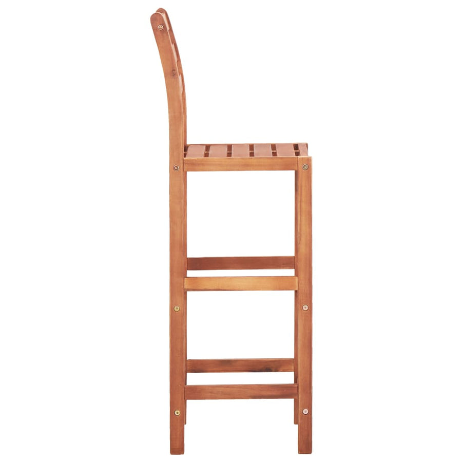 Barstoelen Massief Acaciahout 4 Bruin