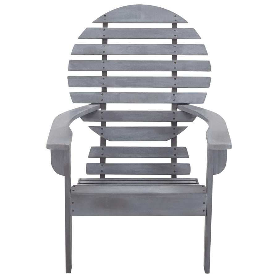 Stoel Adirondack Massief Acaciahout Grijs