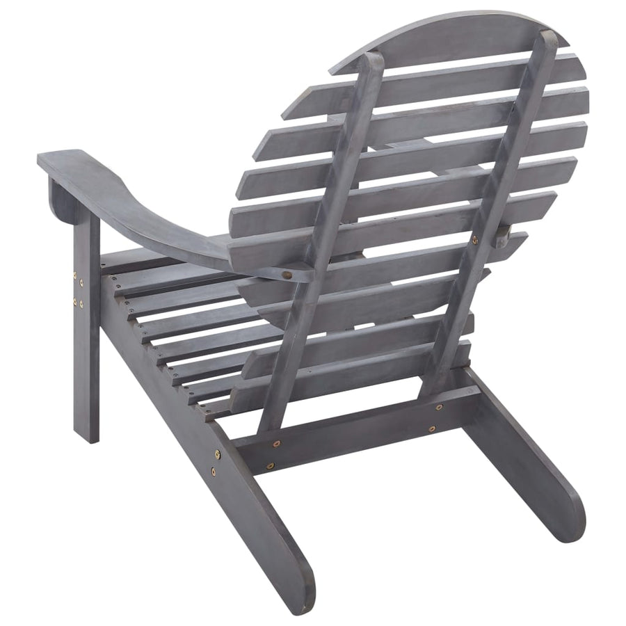 Stoel Adirondack Massief Acaciahout Grijs