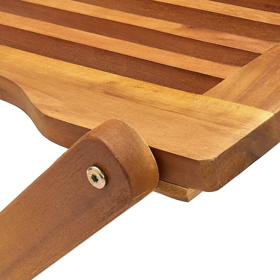 Tuinstoelen Inklapbaar Massief Acaciahout Bruin 2 Zonder armleuning