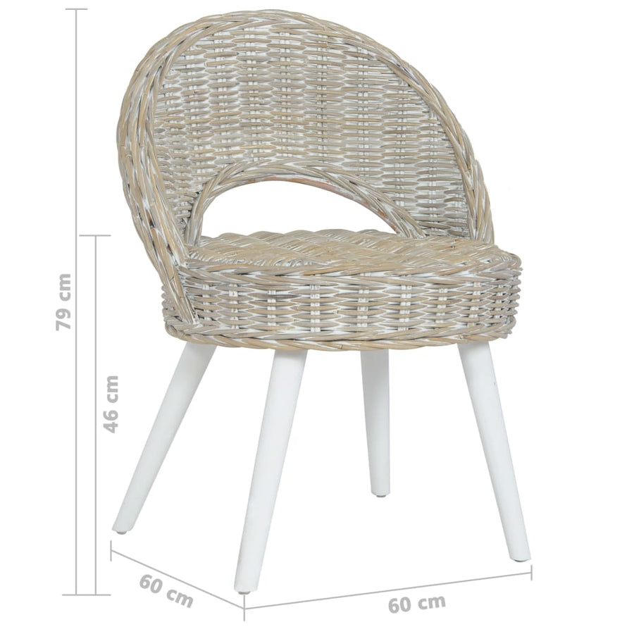 Fauteuil Kubu Rattan Wit