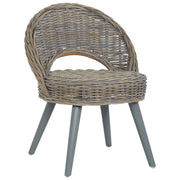 Fauteuil kubu rattan grijs 60x60x79 cm