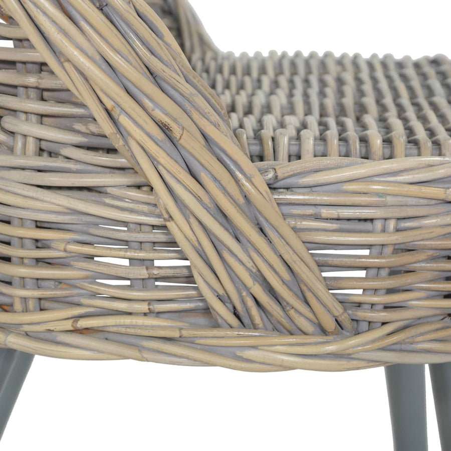 Fauteuil Kubu Rattan Grijs