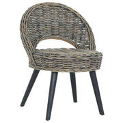 Fauteuil kubu rattan zwart 60x60x79 cm
