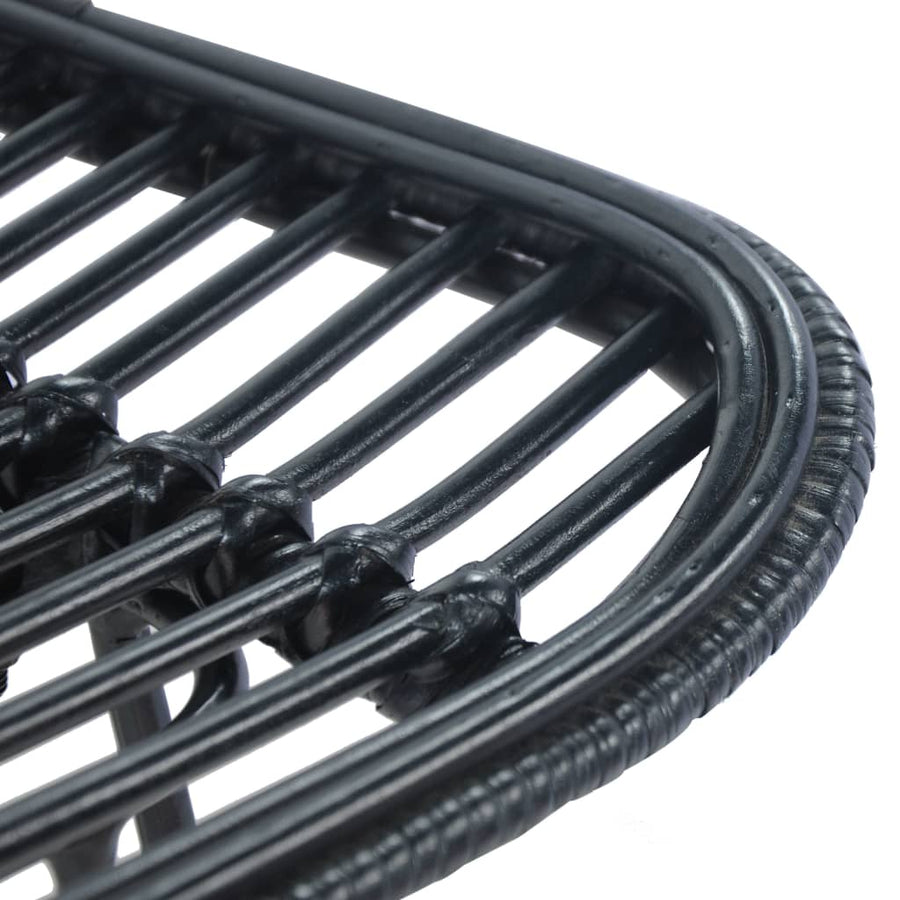 Barstoelen Rattan Zwart