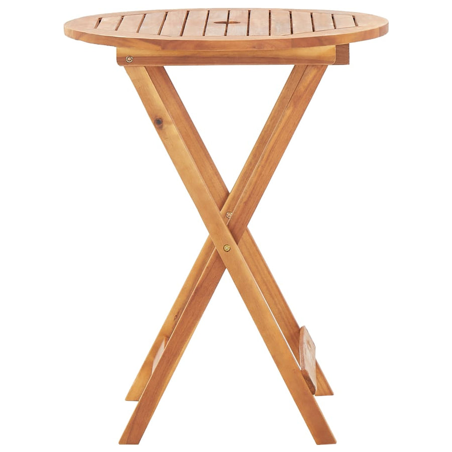 Tuintafel inklapbaar 60x75 cm massief acaciahout Ø 60 x 75 cm