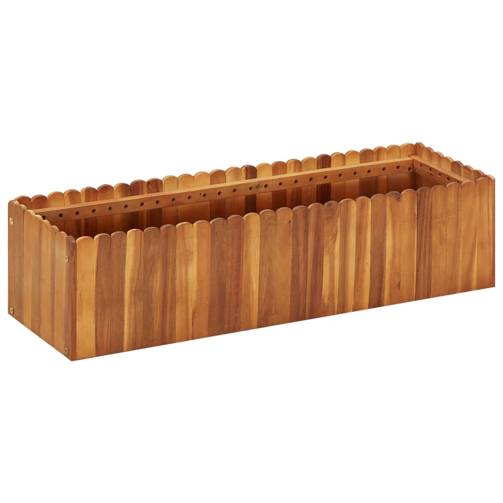 Plantenbak Verhoogd Massief Acaciahout 100 x 30 x 25 cm